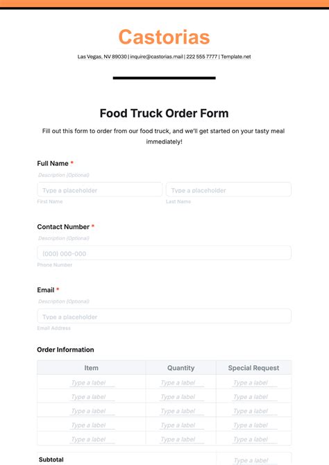 Free Food Truck Templates to Edit Online