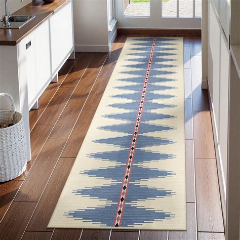 Amazon.com: Lahome Modern Washable Rug Runner 2.5x8, Non Slip Blue ...