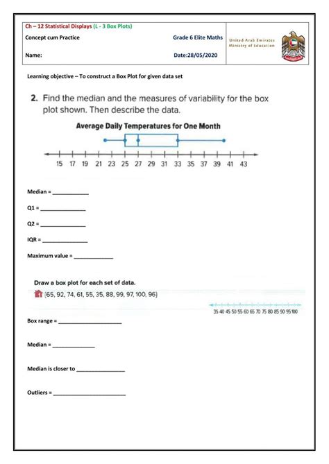 Image result for Box Plot Lessons 6th-Grade