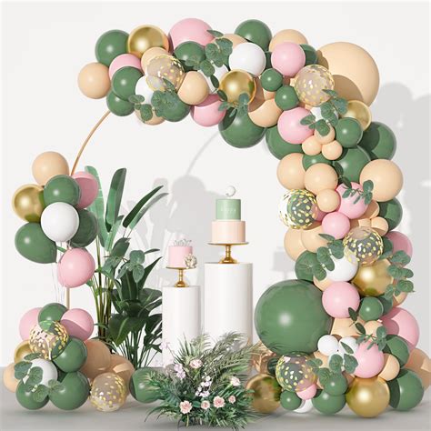 Buy 126Pcs Sage Green Balloon Garland Arch Kit, Olive Sage Green ...