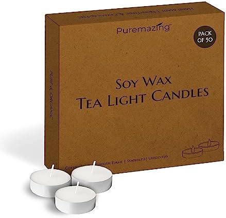 Puremazing by Imvelo Premium Tea Lights Candles | Unscented, Set of 50 ...