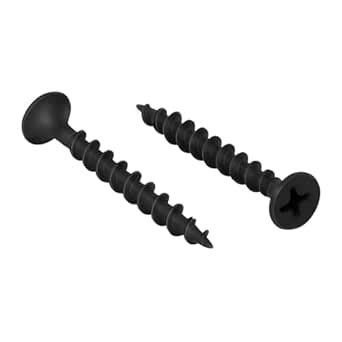 #8 x 1-5/8" Drywall Screws Coarse Thread Black Phosphate Coated Flat ...
