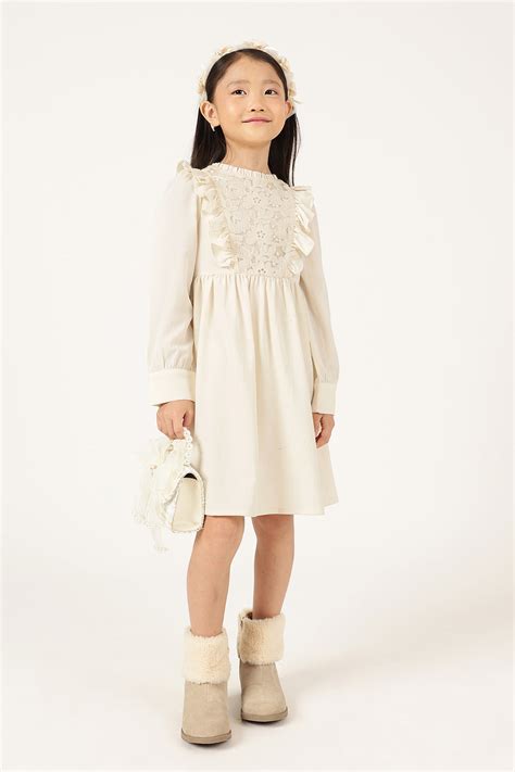 Buy Girls Off White Dress | One Friday