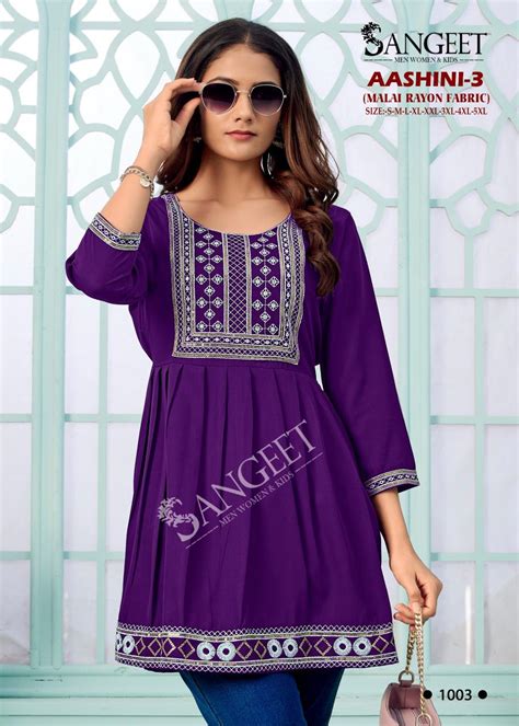 Sangeet Aashini Vol 3 Rayon With Embroidery Work Top Collection