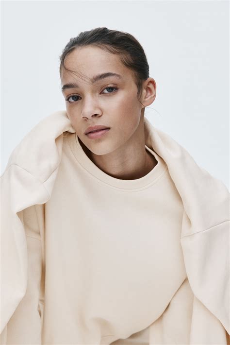 Ensemble 2 pièces en molleton - Beige clair - FEMME | H&M CA