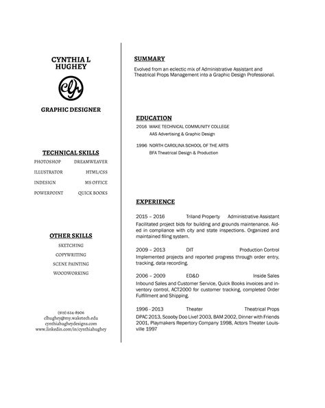 Graphic Design Resume on Behance
