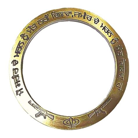 Buy Da creationsTrending BRASS Metal WaheGuru Ji Punjabi Khanda Sikh ...