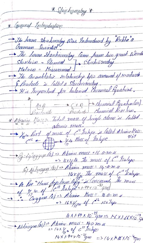 Mole Concept (Complete Notes with Examples & Important Formulas) - Studocu