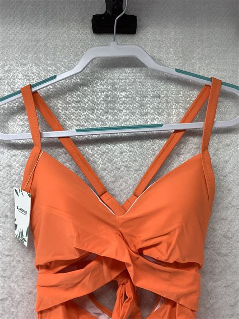 Eomenie One-Piece Orange Swimming Suit Women's Size L | eBay