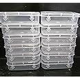 R.P.S Traders Plastic Very Small Rectangular Storage Boxes (Clear, 8.75 ...