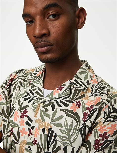 Buy Easy Iron Pure Cotton Cuban Collar Shirt at Marks & Spencer