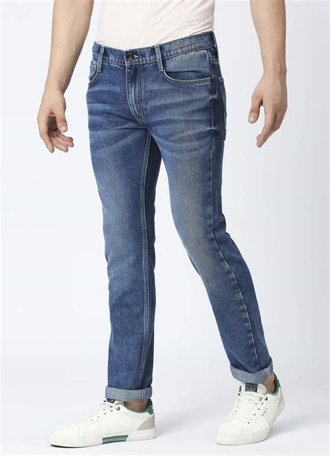 Vapour Blue Mid Rise Slim Fit Jeans | Pepe Jeans India