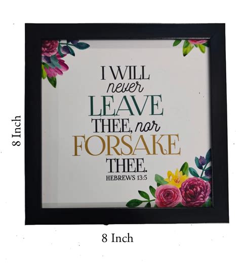 English Bible Verse Frame Board – 8x8 Inch Size, Top-Quality Design ...