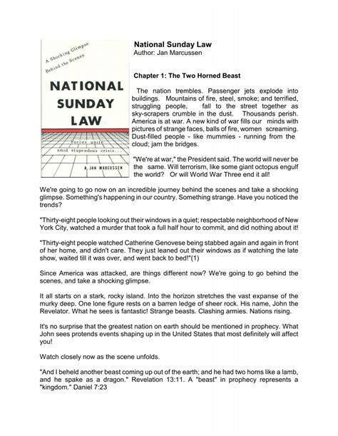National Sunday Law - A New You Ministry