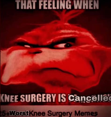 Explaining 'That Feeling When Knee Surgery Is Tomorrow' Meme