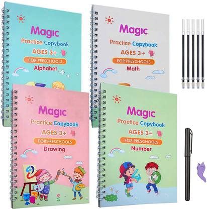 AMP Creations Sank Magic Book Practice Copybook for Kids Handwriting ...