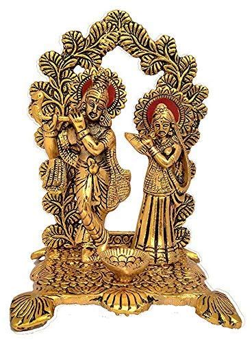 Buy Radha Krishna SHRINGAR Store Metal Radha Krishna with Arch at Back ...