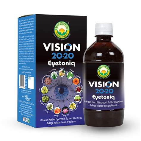 Buy BASIC AYURVEDA Vision 20-20 Eyetoniq 450 ml- Herbal Eye Tonic ...