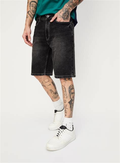 Buy Men Washed Denim Shorts Online at just Rs. 699.0 - 1000013075143 ...