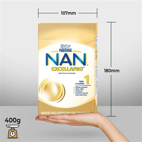Nestle Nan Excellapro Infant Formula, Stage 1, Upto 6 months, 400 gm ...