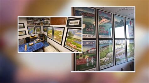 Artist who creates official posters for major golf competitions designs ...