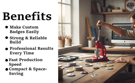 MY PRINT | Button Badge Maker Machine Heavy Duty | with 44mm Mould and ...