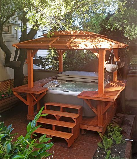 Redwood Hot Tub Pavilion Kit
