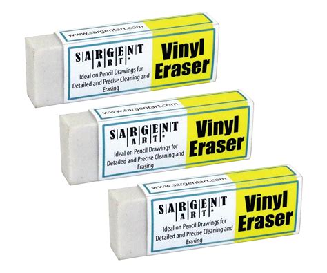 Sargent Art 36-0010 Plastic Set Vinyl Erasers (3 Pack) : Amazon.in ...