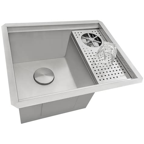 Ruvati Ibiza Glass Rinser 18-in L x 22-in W Stainless Steel Undermount ...