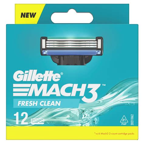Buy Gillette Mach 3 Manual Shaving Razor Blades(Cartridge) Pack Of 12S ...