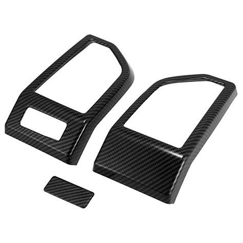 X AUTOHAUX 3pcs Carbon Fiber Pattern Black Dashboard Panel Air ...
