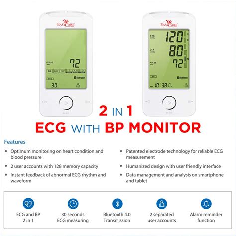 Buy EASYCARE (GERMAN TECH.) 2 IN 1 BLOOD PRESSURE WITH ECG FUNCTION ...