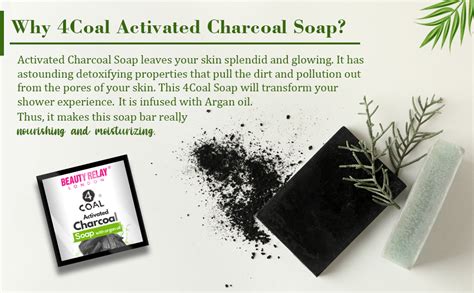 Buy Beauty Relay London 4Coal Activated Charcoal Soap with Argan Oil ...