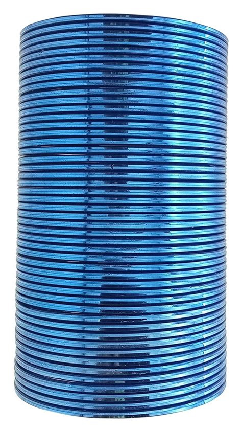 Buy The Golden Cascade Sky Blue Color Metal Bangles Plain Shining Chudi ...