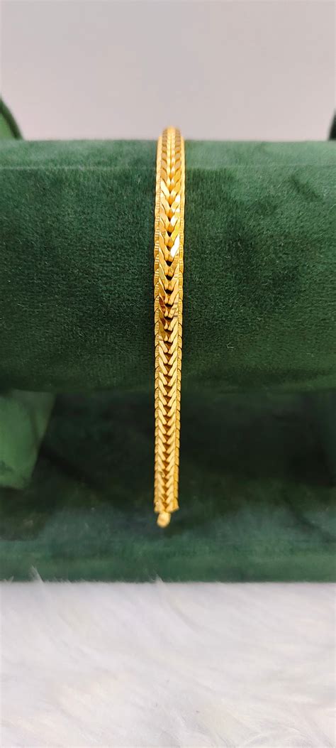 100% gold look mens bracelet – Paanchajanya Jewels