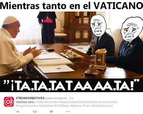 Divertidos memes de reunión entre el Papa, Santos y Uribe
