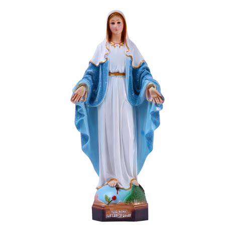 Buy Blessed Virgin Mary Statue 19 Inch with Shining Blue Dress Our Lady ...