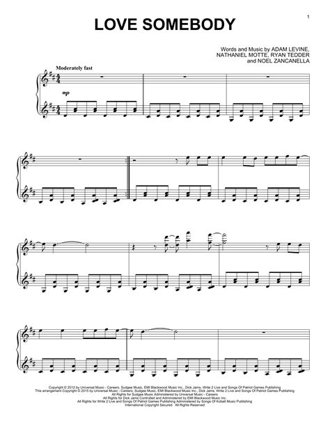 Love Somebody Maroon 5