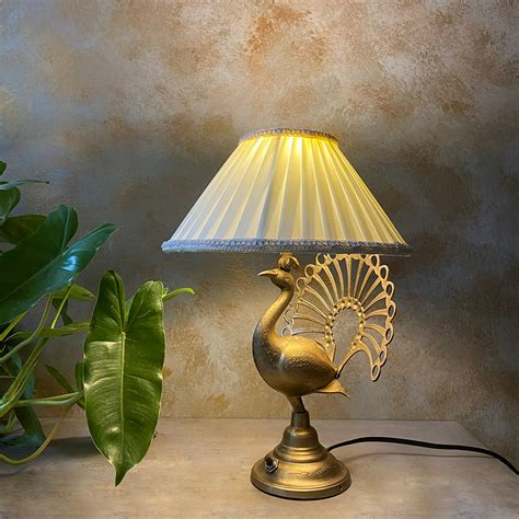 Antique Brass Peacock Table Lamp– Sunshine Boulevard
