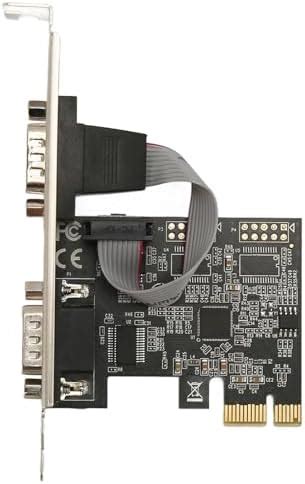 2 Port PCI Express RS232 DB9 Serial Port Card for Windows XP, Vista,7 ...