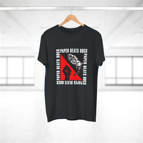 Paper Beats Rock T-Shirt | Revolt Noir