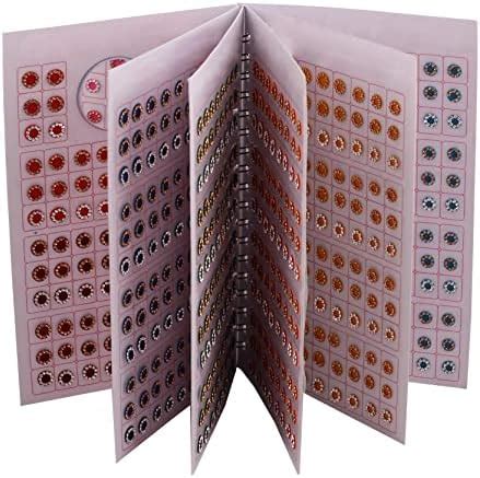 Vama Fashions Round Multicolour Forehead Sticker kumkum Golden & white ...