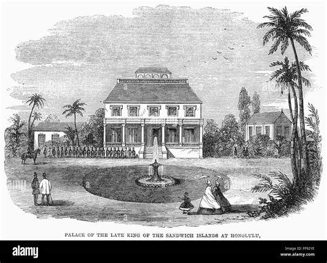 HONOLULU: PALACE. /nThe palace of King Kamehameha IV at Honolulu ...