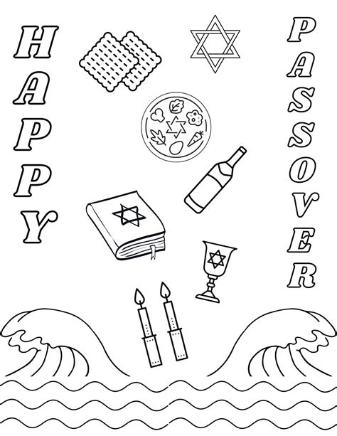 Passover Coloring Pages, Passover Printables, Jewish Coloring Pages ...