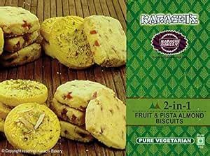 Karachi Bakery 2 in 1 Fruit and Pista Almond Biscuits Pack, 400 g ...