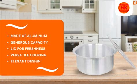 Buy Super Hk Aluminium Patila/Bhagona/Tapeli With Lid (20 Litre) - Non ...