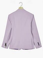 Men's Wedding Suits Notch Black Ivory Business Formal Solid Colored ...