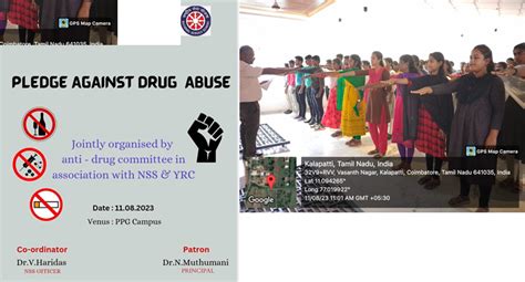 Pledge against Drug Abuse | PPG College of Arts and Science