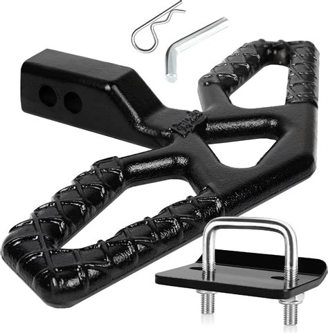 Eapele Tow Hitch Step for 2” Receivers, Solid Steel Construction Rust Free Powder Coated, 10 ...