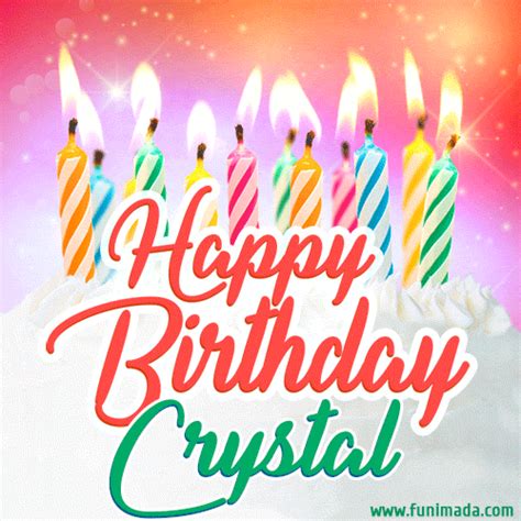 Happy Birthday Crystal GIFs for Her - Download on Funimada.com